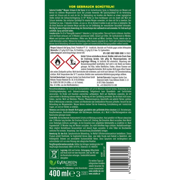 SUBSTRAL® CELAFLOR® Wespen Schaum & Gel Spray - 400 ml