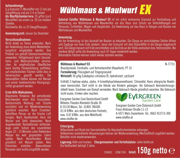 SUBSTRAL® CELAFLOR® Wühlmaus & Maulwurf Ex - 150 g