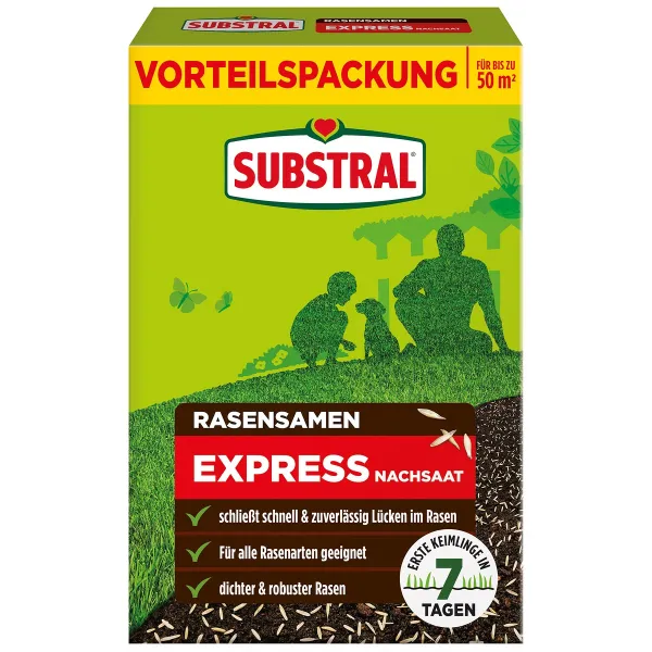 SUBSTRAL® Express Rasensamen Nachsaat für 50 m² - 1 kg