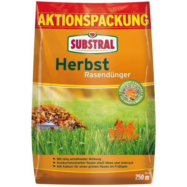 SUBSTRAL® Herbst-Rasendünger für bis zu 250 m² - 6,25 kg