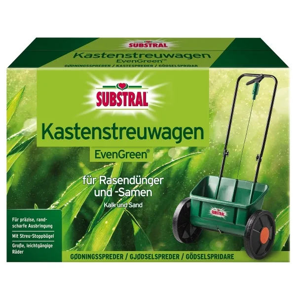 SUBSTRAL® Kastenstreuwagen EvenGreen® für Rasendünger und -Samen Kalk und Sand