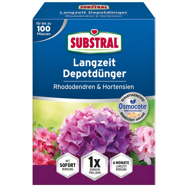 SUBSTRAL® Langzeit Depotdünger PREMIUM für Rhododendren & Hortensien - 1,5 kg