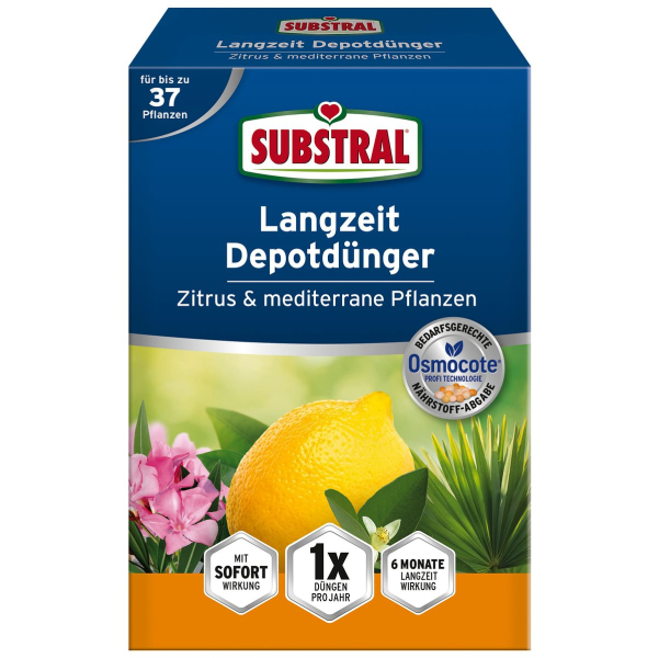 SUBSTRAL® Langzeit Depotdünger PREMIUM für Zitrus & mediterrane Pflanzen - 750 g