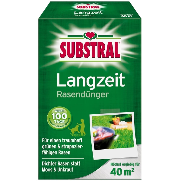 SUBSTRAL® Langzeit Rasendünger für bis zu 40 m² - 800 g