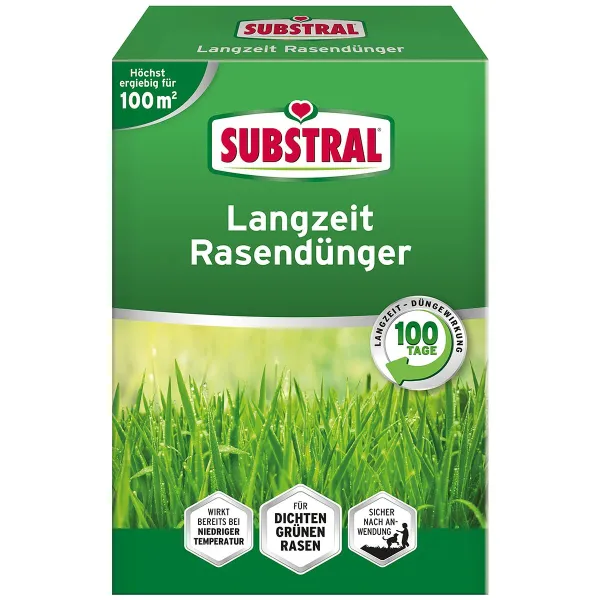 SUBSTRAL® Langzeit Rasendünger für 100 m² - 2 kg