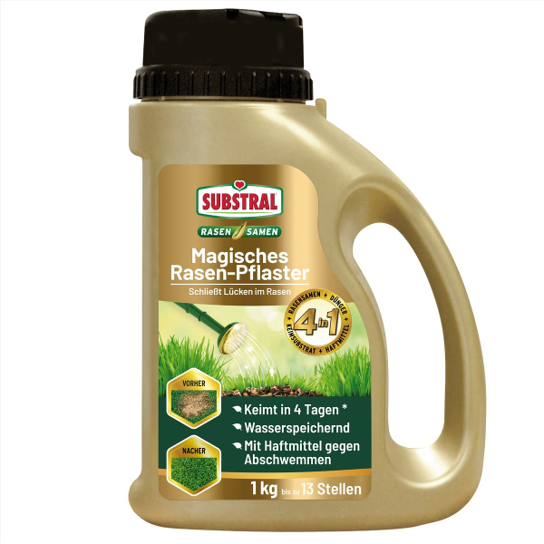 SUBSTRAL® Rasensamen Magisches Rasen-Pflaster für ca. 13 Stellen - 1 kg