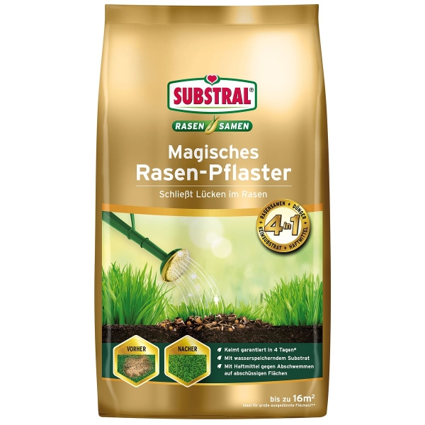 SUBSTRAL® Magisches Rasen-Pflaster für bis zu 16 m² - 3,6 kg