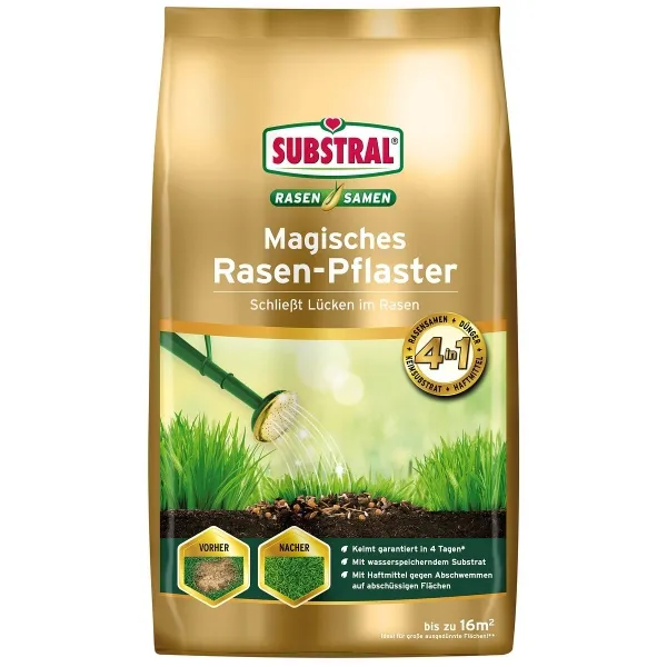 SUBSTRAL® Magisches Rasen-Pflaster für bis zu 16 m² - 3,6 kg SUBSTRAL® Magisches Rasen-Pflaster für bis zu 16 m² - 3,6 kg