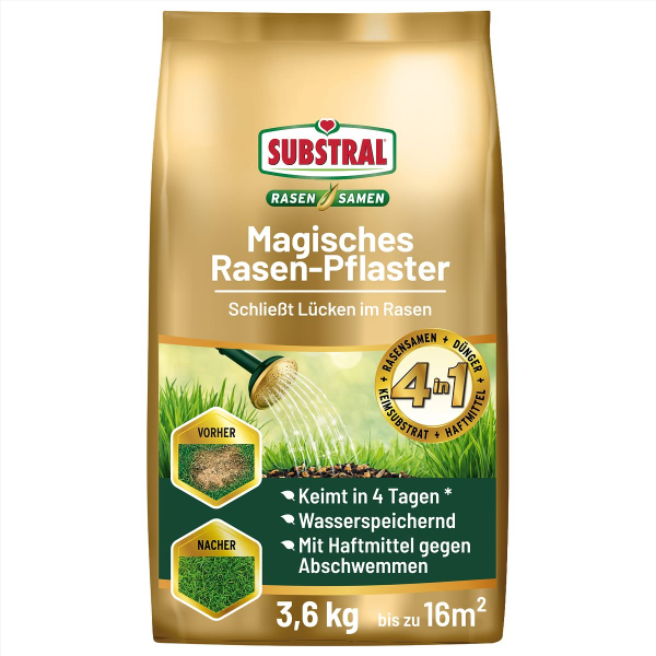 SUBSTRAL® Magisches Rasen-Pflaster für bis zu 16 m² - 3,6 kg