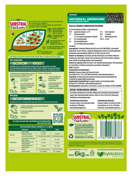 SUBSTRAL® Naturen® BIO Dünger Grünkorn für bis zu 240 m² - 6 kg