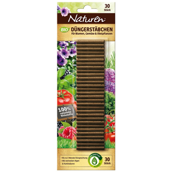 SUBSTRAL® Naturen® BIO Düngerstäbchen für Blumen Gemüse & Obstpflanzen - 30 Stäbchen