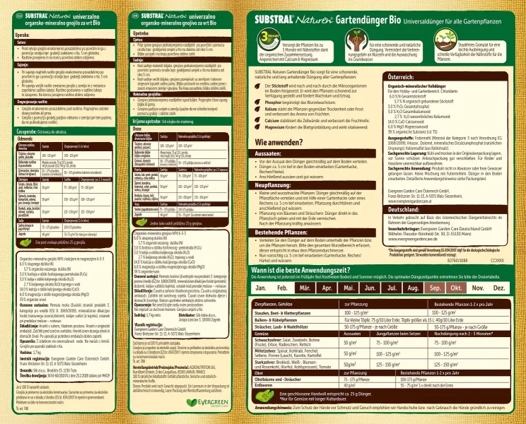SUBSTRAL® Naturen® BIO Gartendünger für bis zu 100 m² - 4 kg