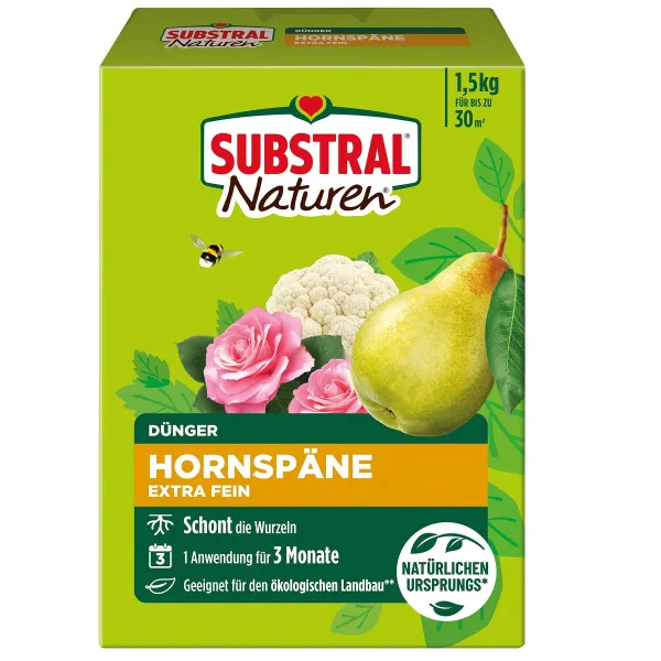 SUBSTRAL® Naturen® BIO Hornspäne Extra fein für bis zu 30 m² - 1,5 kg