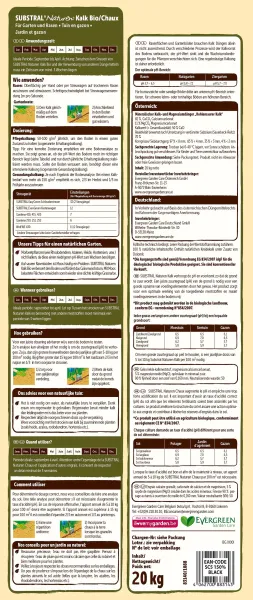 SUBSTRAL® Naturen® BIO Kalk für Garten und Rasen für ca. 400 m² - 20 kg
