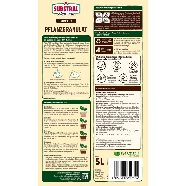 SUBSTRAL® Naturen® BIO Pflanzgranulat torffrei - 5 Liter