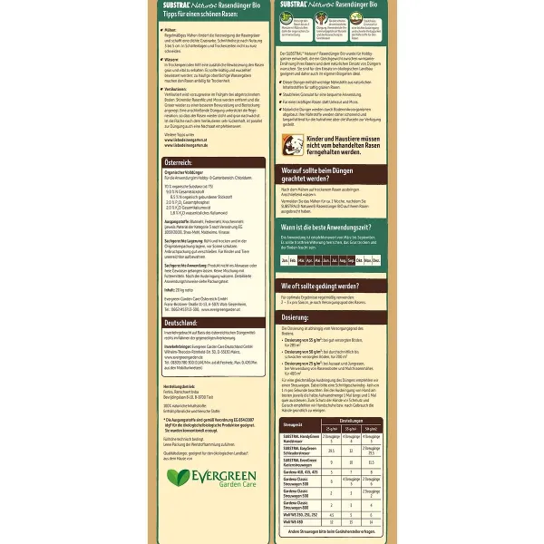 SUBSTRAL® Naturen® BIO Rasendünger für ca. 250 m² - 10,05 kg