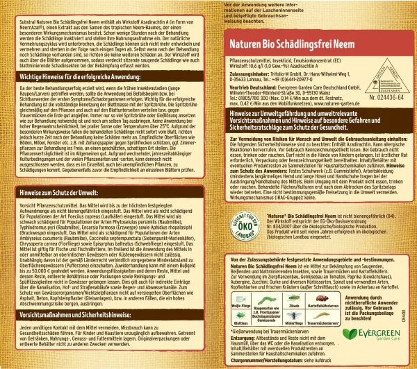 SUBSTRAL® Naturen® BIO Schädlingsfrei Neem Konzentrat - 4 x 7,5 ml
