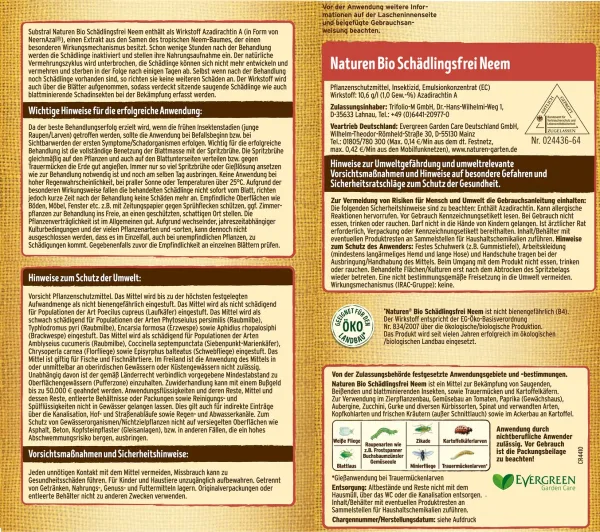 SUBSTRAL® Naturen® BIO Schädlingsfrei Neem Konzentrat - 75 ml