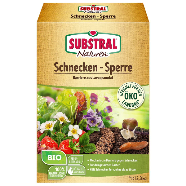 SUBSTRAL® Naturen® BIO Schnecken-Sperre Barriere aus Lavagranulat - 2,3 kg