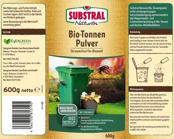 SUBSTRAL® Naturen® Bio-Tonnen Pulver - 600 g