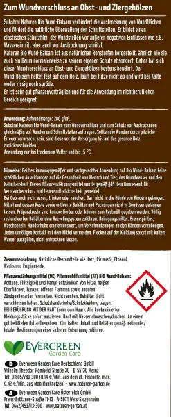 SUBSTRAL® Naturen® BIO Wund-Balsam Tube zum Wundverschluss - 150 g