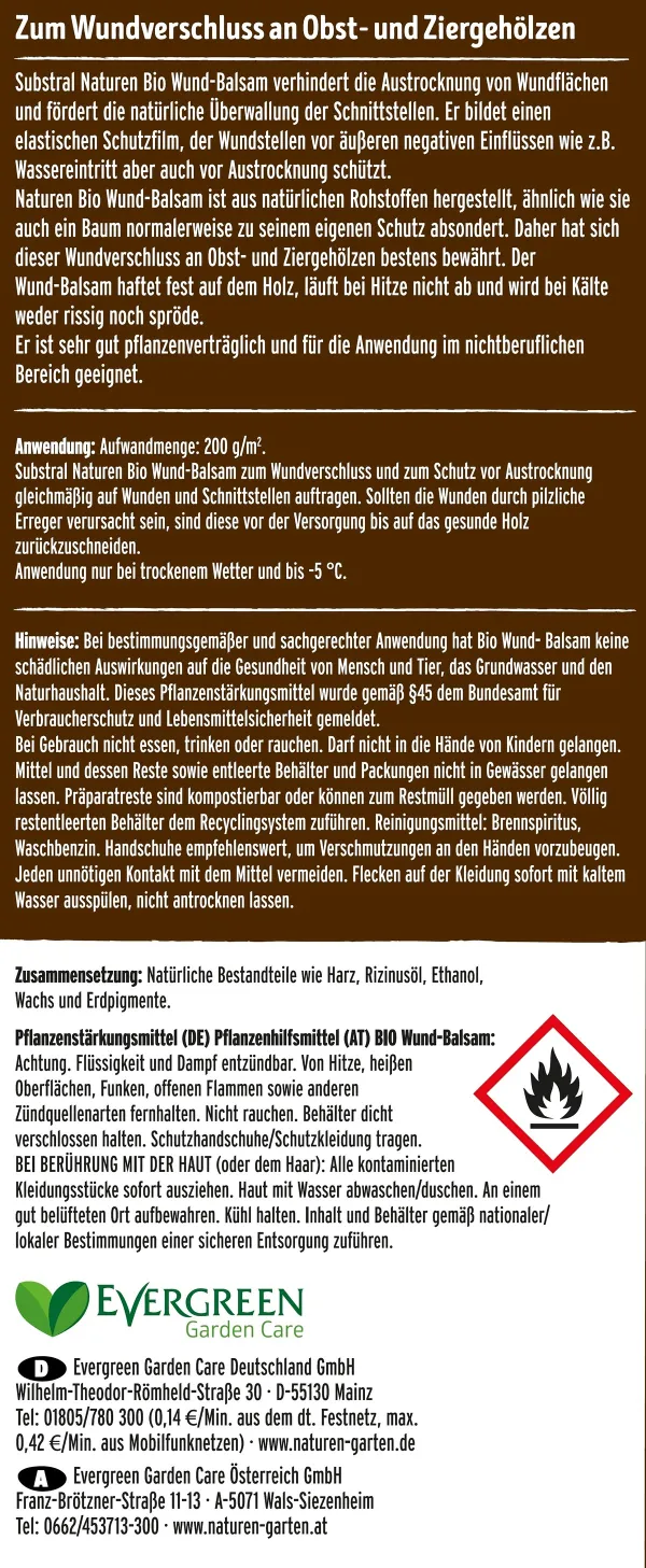 SUBSTRAL® Naturen® BIO Wund-Balsam Tube zum Wundverschluss - 150 g