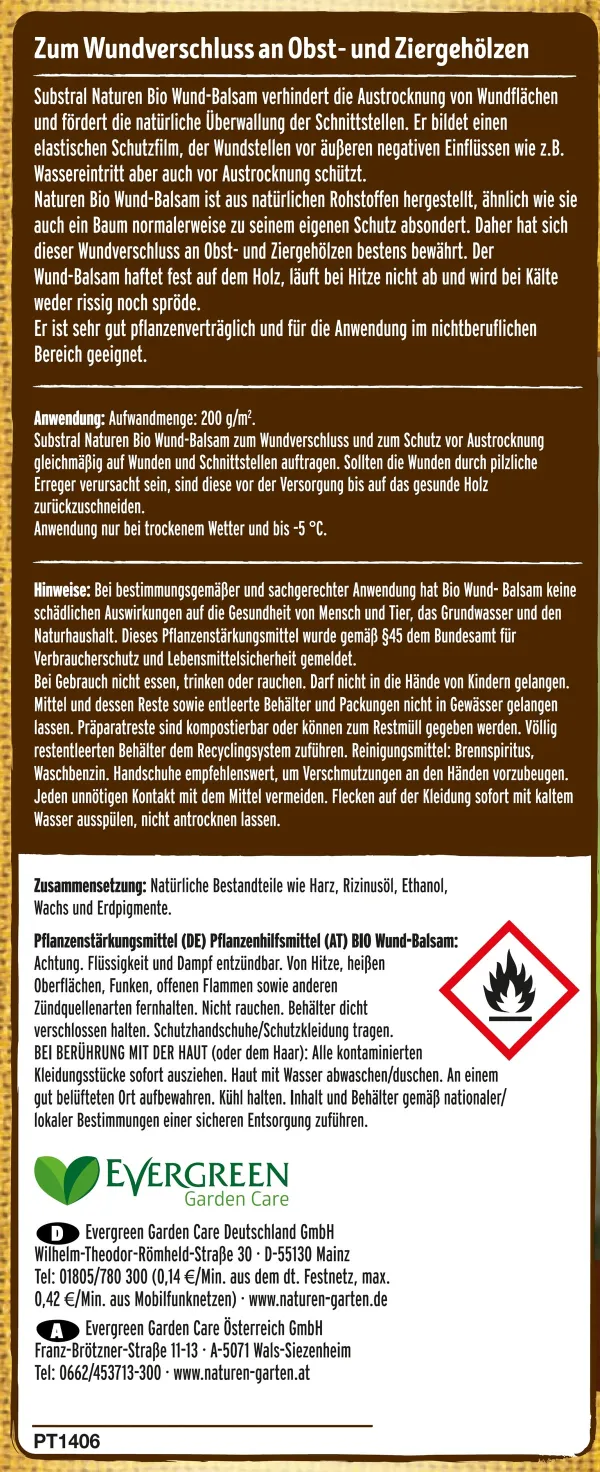 SUBSTRAL® Naturen® BIO Wund-Balsam zum Wundverschluss - 350 g