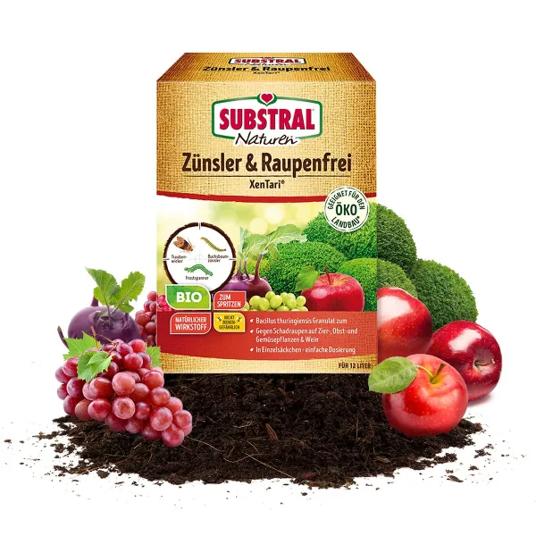 SUBSTRAL® Naturen® BIO Zünsler & Raupenfrei XenTari® - 20 g = 8 x 2,5 g