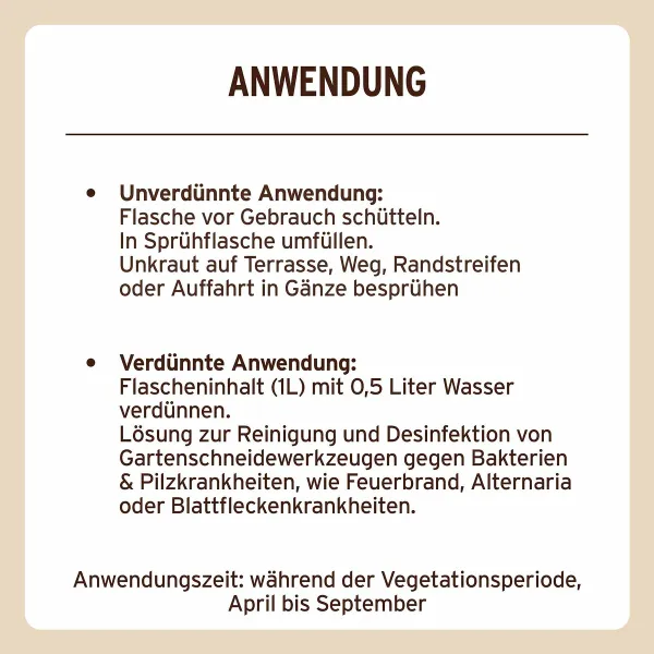 SUBSTRAL® Naturen® Grundstoff Acetum für Saubere Wege & Terrassen - 1 Liter x 2