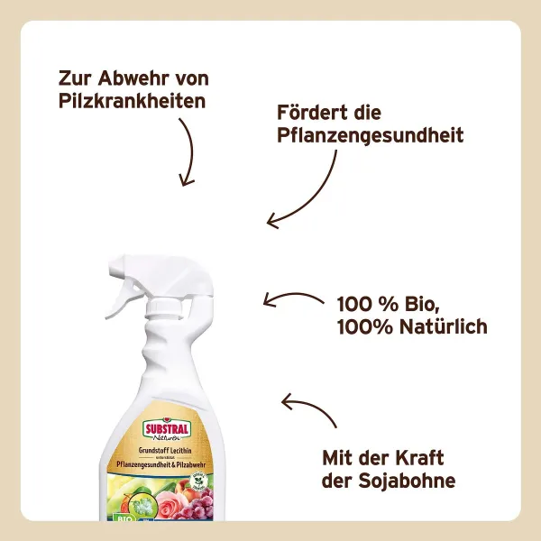 SUBSTRAL® Naturen® Grundstoff Lecithin Spray unterstützt Pflanzengesundheit - 750 ml