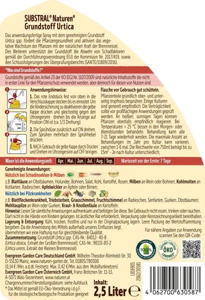 SUBSTRAL® Naturen® Grundstoff Urtica Spray VD anwendungsfertig - 2,5 Liter