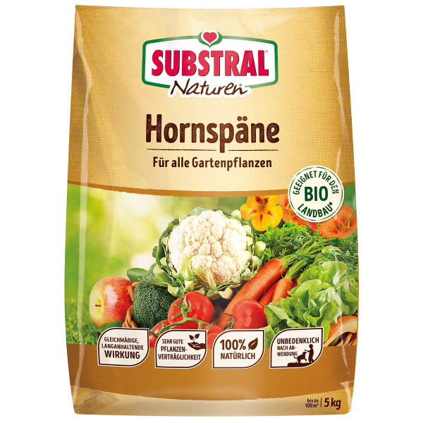 SUBSTRAL® Naturen® Hornspäne Bio für bis zu 100 m² - 5 kg