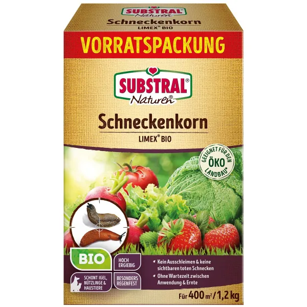 SUBSTRAL® Naturen® Schneckenkorn LIMEX® Bio für 400 m² - 1,2 kg