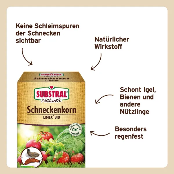 SUBSTRAL® Naturen® Schneckenkorn LIMEX® Bio für 400 m² - 1,2 kg