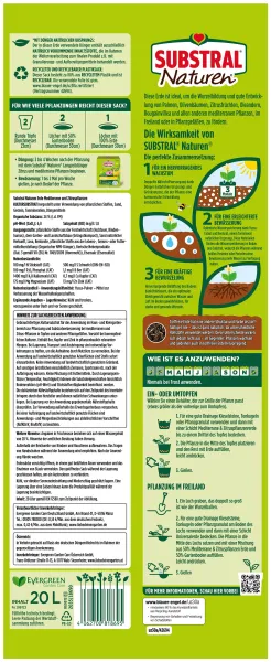 SUBSTRAL® Naturen® Mediterrane und Zitruspflanzenerde torffrei - 20 Liter