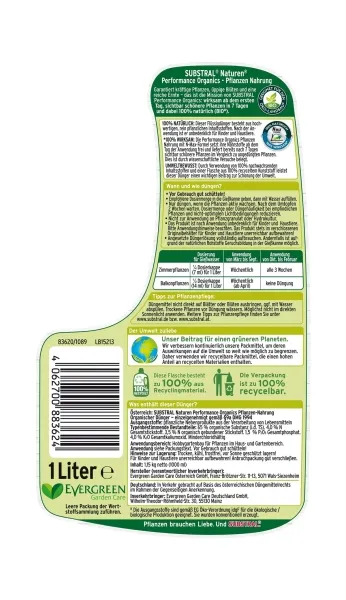 SUBSTRAL® Naturen® Performance Organics Pflanzen Nahrung - 1 Liter