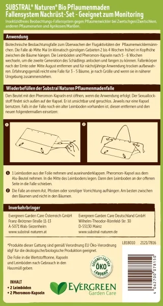 SUBSTRAL® Naturen® Pflaumenmaden-Falle Nachrüstset - 1 Set