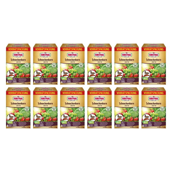 SUBSTRAL® Naturen® Schneckenkorn LIMEX® für 400 m² - 1,2 kg x 12