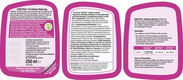 SUBSTRAL® Orchideen Nahrung - 250 ml