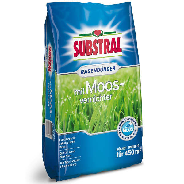 SUBSTRAL® Rasendünger mit Moosvernichter für 450 m² - 5 kg