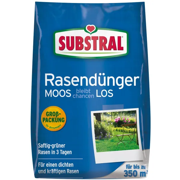 SUBSTRAL® Rasendünger MOOS bleibt chancenLOS für bis zu 350 m² - 10,5 kg