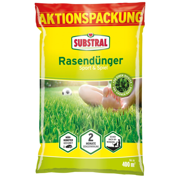 SUBSTRAL® Rasendünger Sport + Spiel für ca. 400 m² -  10 kg