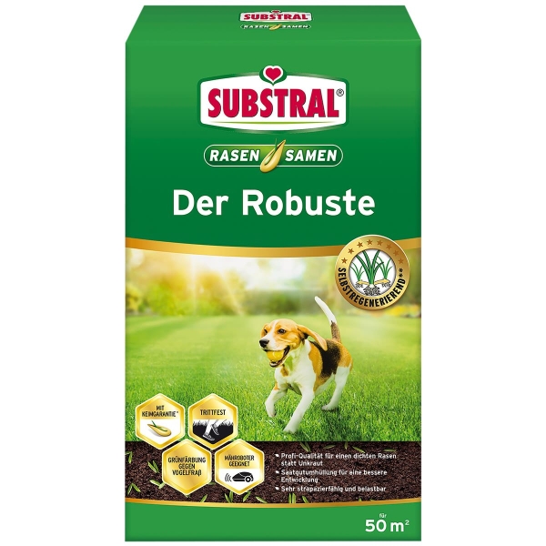 SUBSTRAL® Rasensamen Der Robuste 1 kg für 50 m²