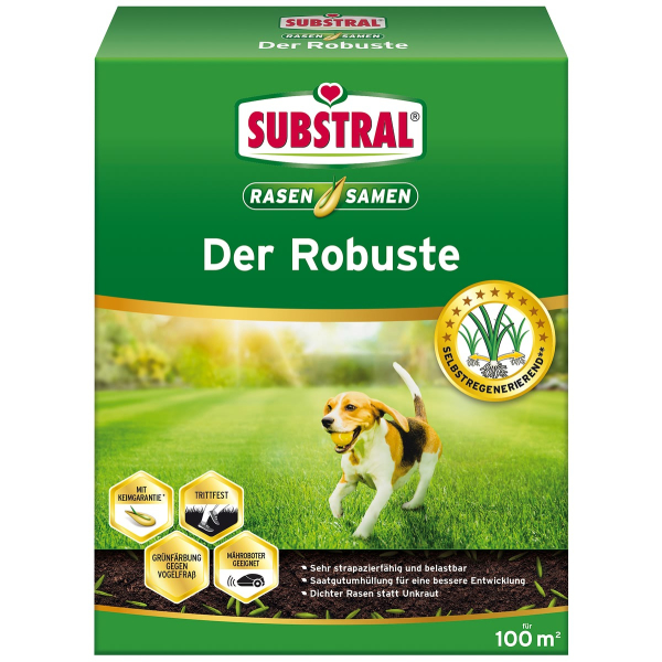 SUBSTRAL® Rasensamen Der Robuste 2 kg für 100 m²