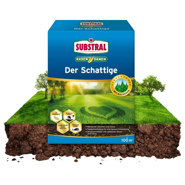 SUBSTRAL® Rasensamen Der Schattige für 100 m² - 2 kg