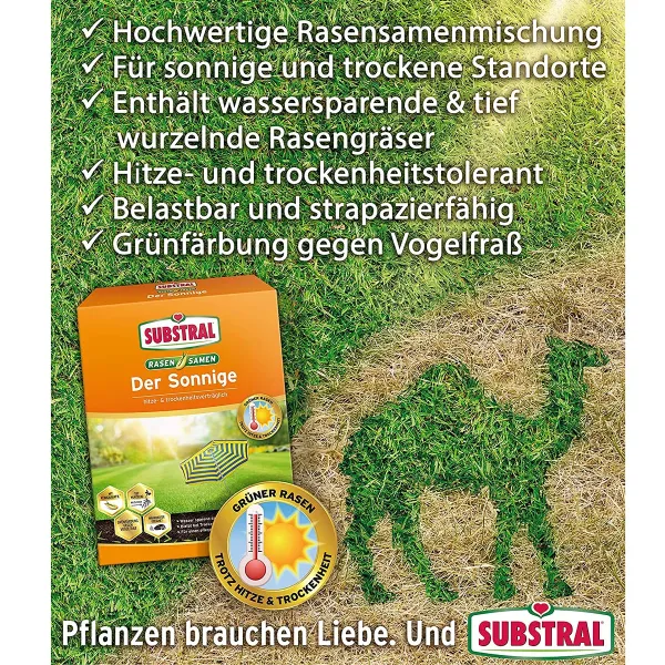 SUBSTRAL® Rasensamen Der Sonnige für 50 m² - 1,125 kg