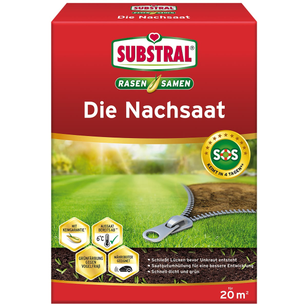 SUBSTRAL® Rasensamen Die Nachsaat für ca.  20 m² - 400 g