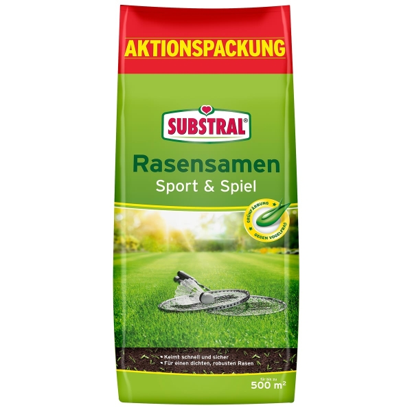 SUBSTRAL® Rasensamen Sport & Spiel  für 500 m² - 10 kg