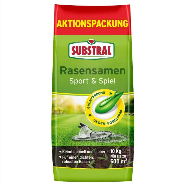 SUBSTRAL® Rasensamen Sport & Spiel für 500 m² - 10 kg SUBSTRAL® Rasensamen Sport & Spiel für 500 m² - 10 kg