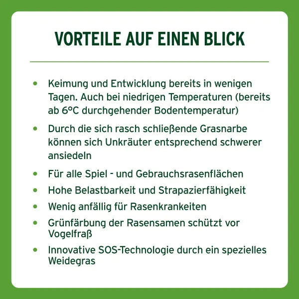 SUBSTRAL® Rasensamen Sport & Spiel für 500 m² - 10 kg